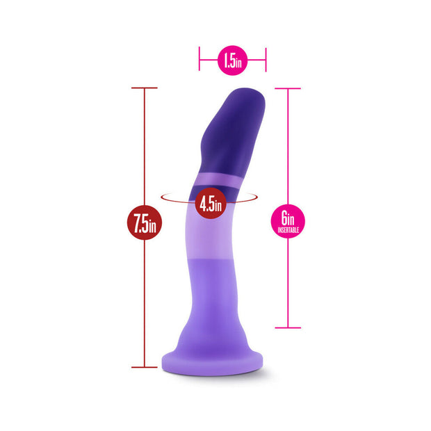 Avant D2 Purple Rain 7.5 in. Silicone Dildo - Headshop.com