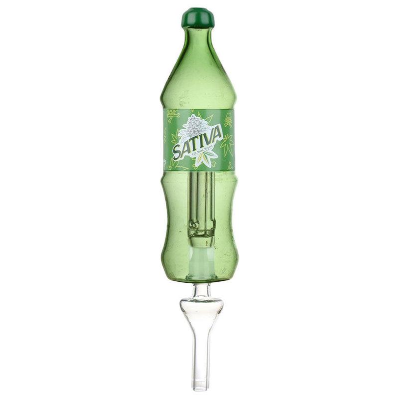 Dabtized Soda Buds Glass Bubbler Dab Straw | 10mm F | 7.75" - Headshop.com