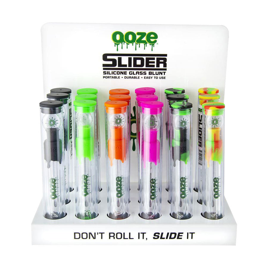 18PC DISPLAY - Ooze Slider Glass Blunt - 5" - Headshop.com