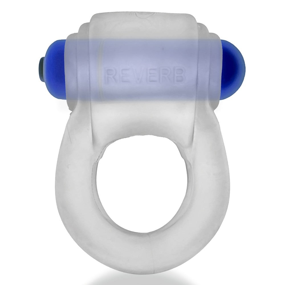 Hunkyjunk Revring Cockring with Bullet Vibrator Clear Ice - Headshop.com