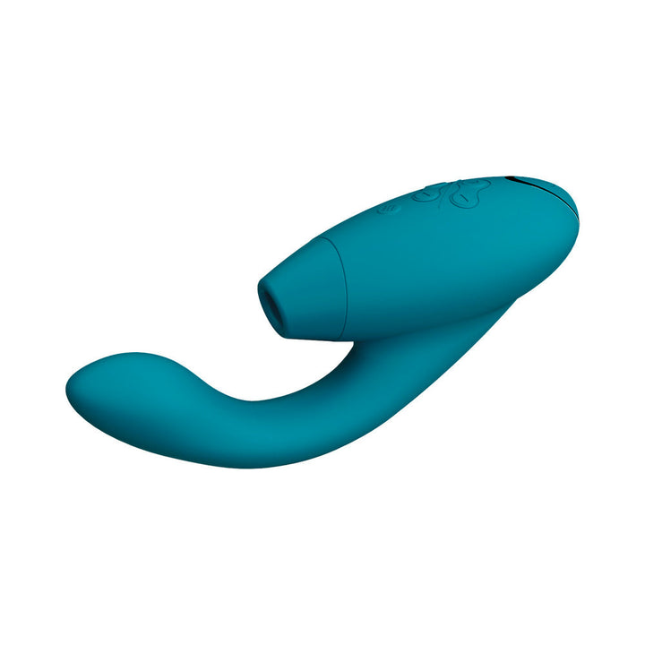 Womanizer Duo 2 Rechargeable Dual Stimulation Pleasure Air and G-Spot Vibrator Petrol - Headshop.com