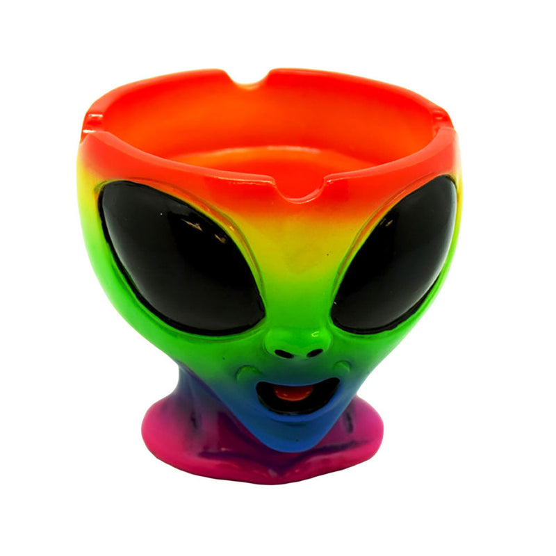 Happy Dayz Rainbow Alien Bust Ashtray - Headshop.com