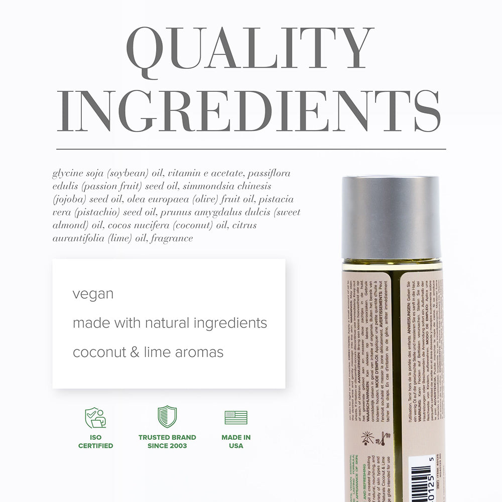 JO Naturals Massage Oil Coconut & Lime 4 oz. - Headshop.com