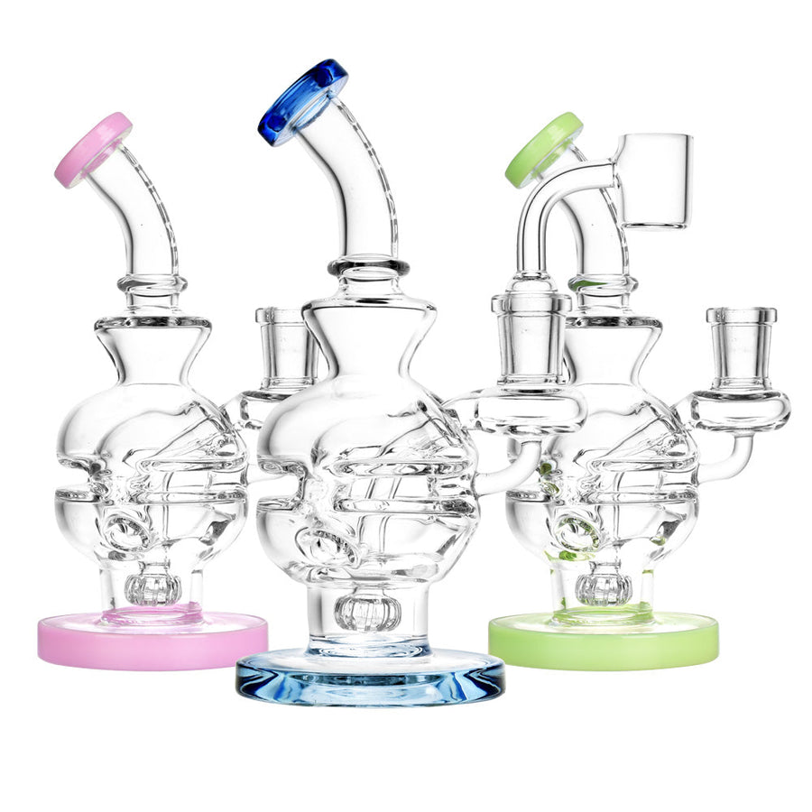 Pulsar Mini Egg Dab Rig - 7" / 14mm F / Colors Vary - Headshop.com