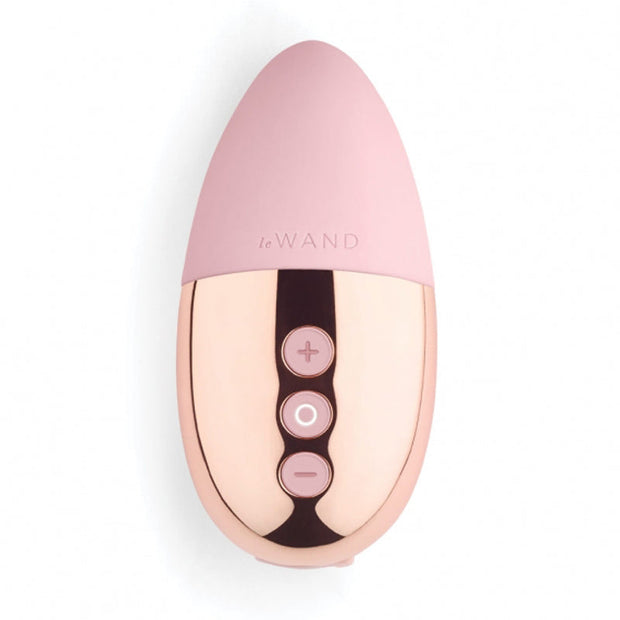 Le Wand Chrome Point Rechargeable Silicone Mini Vibrator Rose Gold - Headshop.com