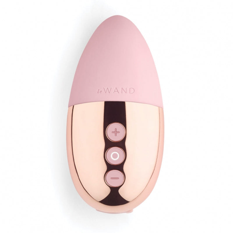 Le Wand Chrome Point Rechargeable Silicone Mini Vibrator Rose Gold - Headshop.com