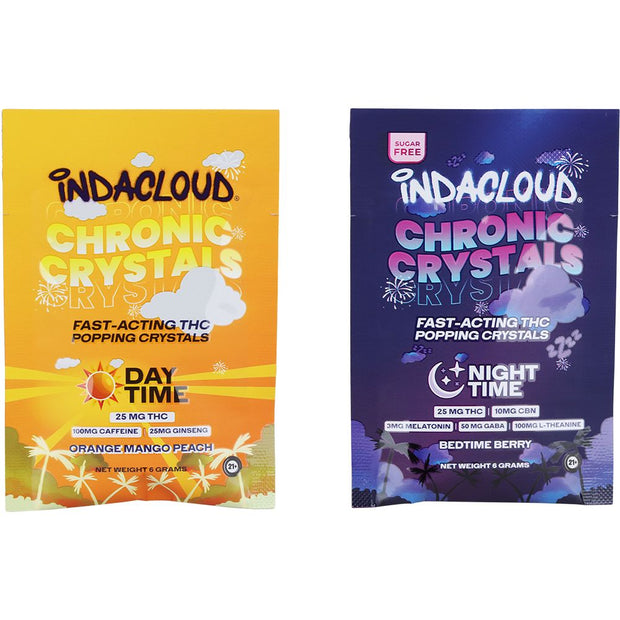 60CT DISPLAY - Indacloud THC Day & Night Chronic Crystals - 25mg / 6g - Headshop.com