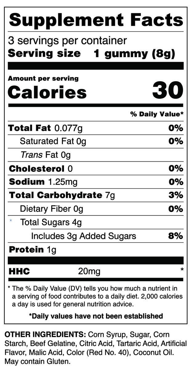HHC Gummies - 20MG (3pc)