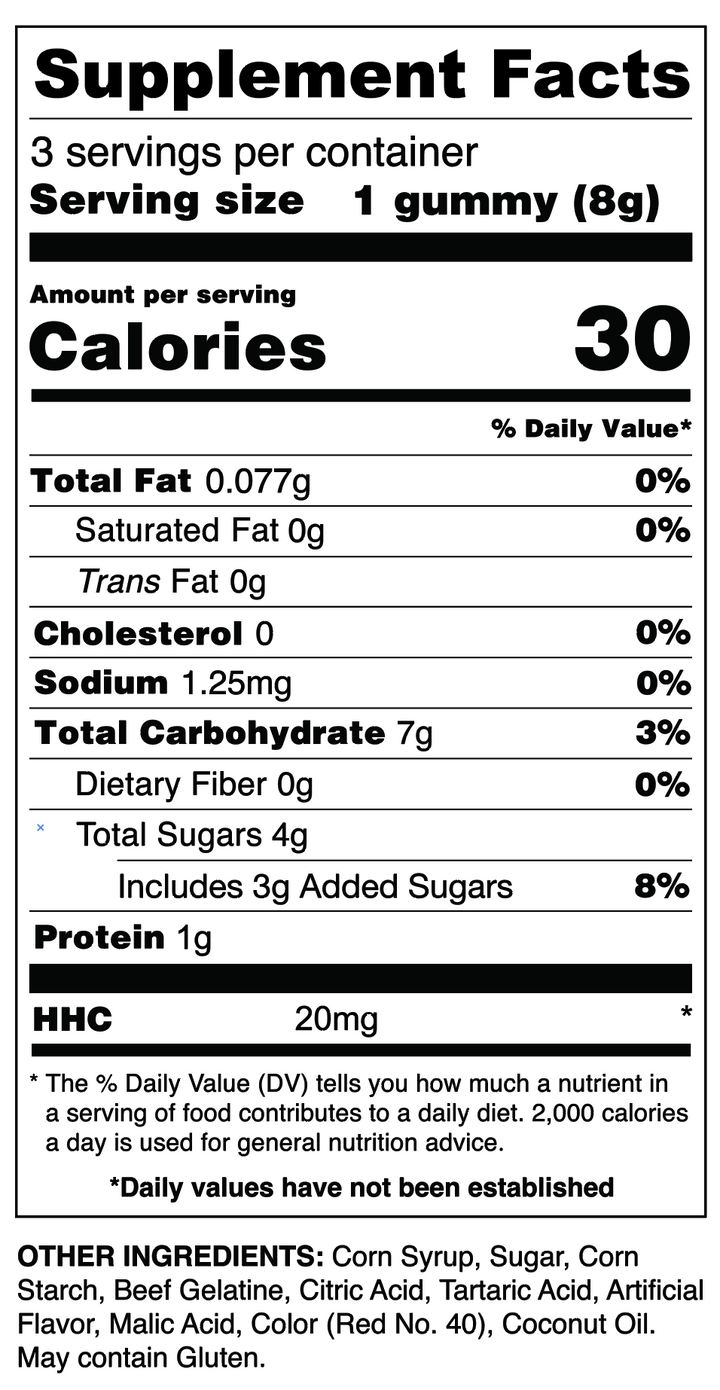 HHC Gummies - 20MG (3pc)