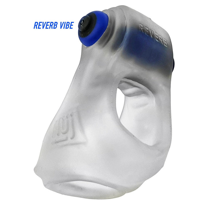 Hunkyjunk Revsling Cock & Ball Sling with Bullet Vibrator Clear Ice - Headshop.com