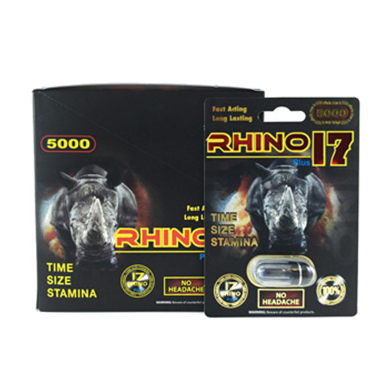 Rhino 17 5000 Plus 1ct pill  24pcs - Headshop.com