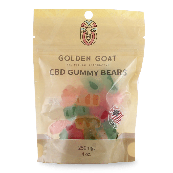 Potent CBD Infused 250MG Gummy Packs Bundles from Golden Goat - Headshop.com