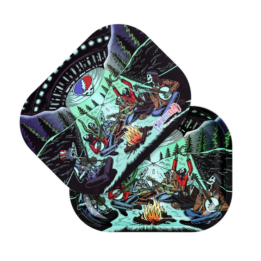 Grateful Dead x Pulsar Mini Rolling Tray & Lid Kit - UFO Jam / 7"x5.5" - Headshop.com