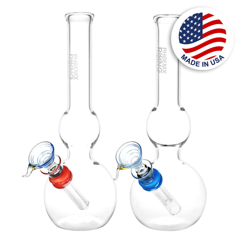 Phoenix Rising Classic Double Bubble Water Pipe - 8"/Colors Vary - Headshop.com