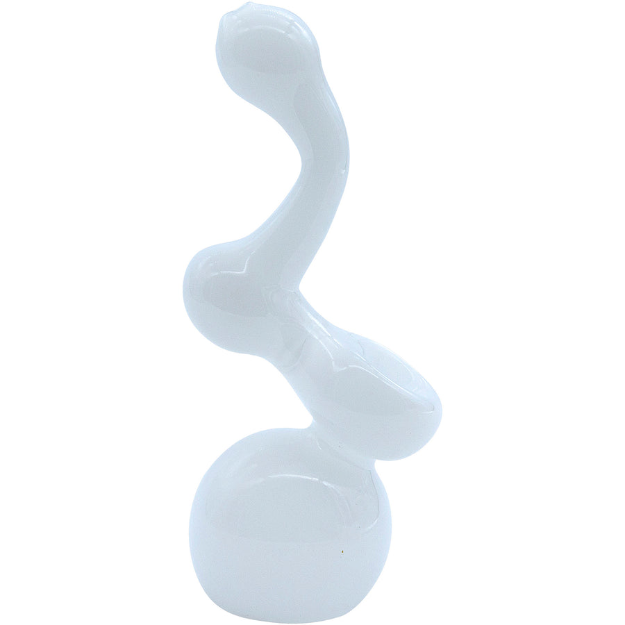 LA Pipes "Ivory Sherlock" Glass Sherlock Bubbler Pipe - Headshop.com