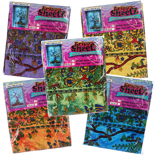 Trippy Sheetz Tree Of Life Tapestry - 55"x85" - Headshop.com