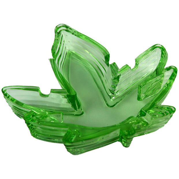 Pot Leaf Ashtray Assorted Color 4-Pack - Headshop.com