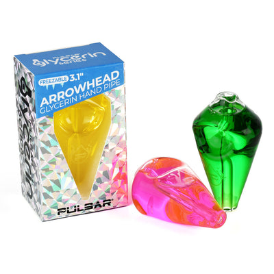 Pulsar Glycerin Series Freezable Arrowhead Pipe - 3.1"/Colors Vary - Headshop.com