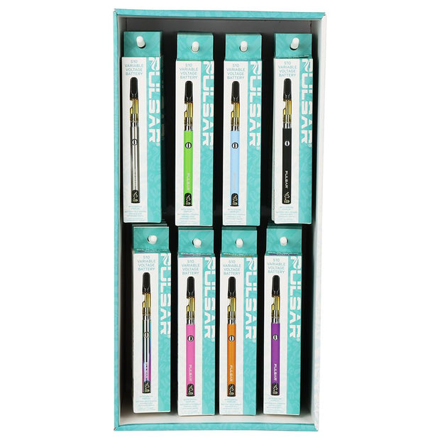 48CT DISPLAY - Pulsar Digital Display Slim VV Click Button 510 Battery - 400mAh / Asstorted Colors