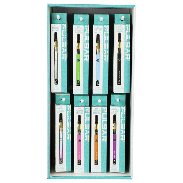 48CT DISPLAY - Pulsar Digital Display Slim VV Click Button 510 Battery - 400mAh / Asstorted Colors