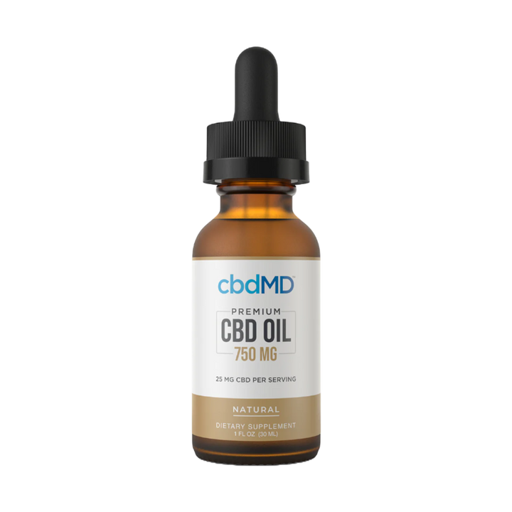 cbdMD Broad Spectrum CBD Oil Drops - Natural Flavor (750MG - 7500MG) - Headshop.com