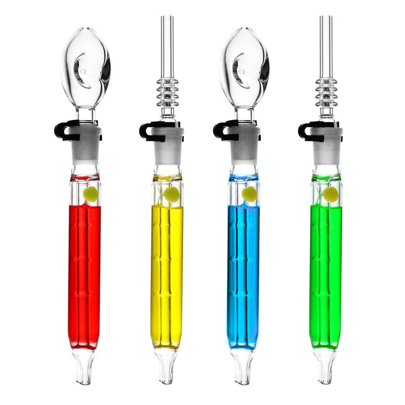 Freezable Glycerin Dab Straw Spoon Pipe- 10.5" / Colors Vary - Headshop.com
