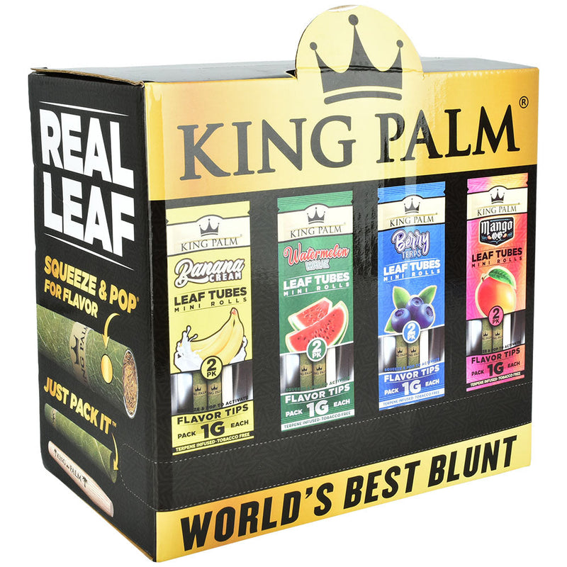 King Palm Flavor Rolls Dispenser Mini - 2pk / Assorted Flavors 80PC DISP - - Headshop.com