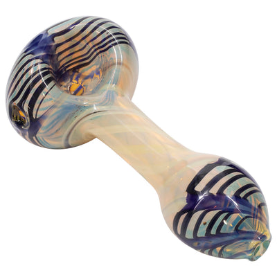 LA Pipes Twisty Cane Spoon Glass Pipe (Various Colors) - Headshop.com