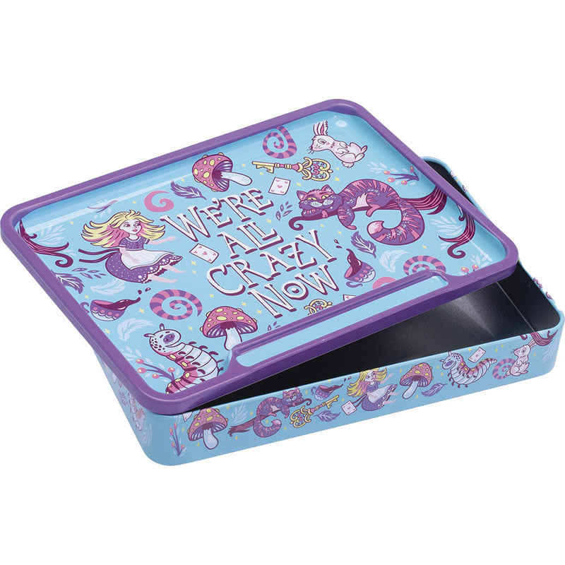 Fujima Trippy Alice Rolling Tray Stash Box | 8"x5.75" | Asst | 6pc Display - Headshop.com