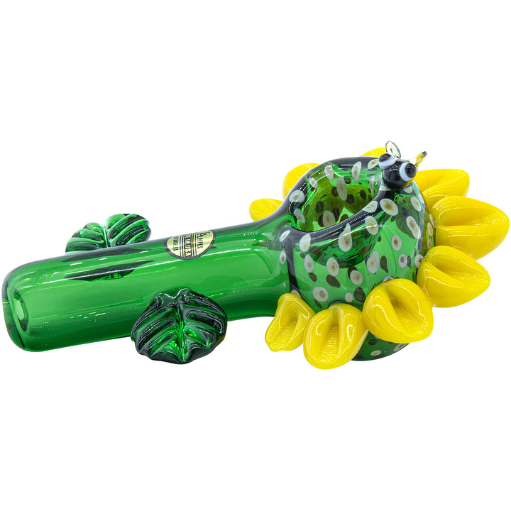LA Pipes "Sunny Sunflowers" Glass Pipe - Headshop.com