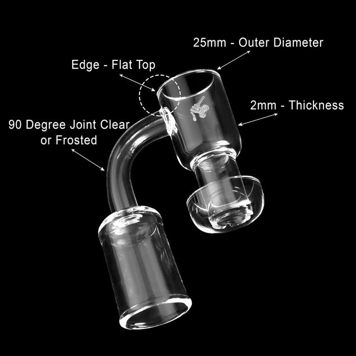 HONEYSUCKLE QUARTZ BANGER - 90° DEGREE | YL - Headshop.com