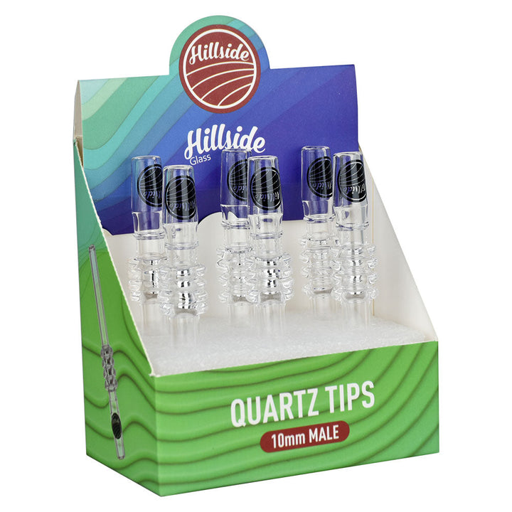 6PC DISPLAY - Hillside Quartz Dab Tips - 3" / 10mm M - Headshop.com