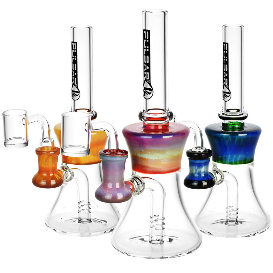 Pulsar Hourglass Chugger Dab Rig - 7.5"/14mm F/Colors Vary - Headshop.com