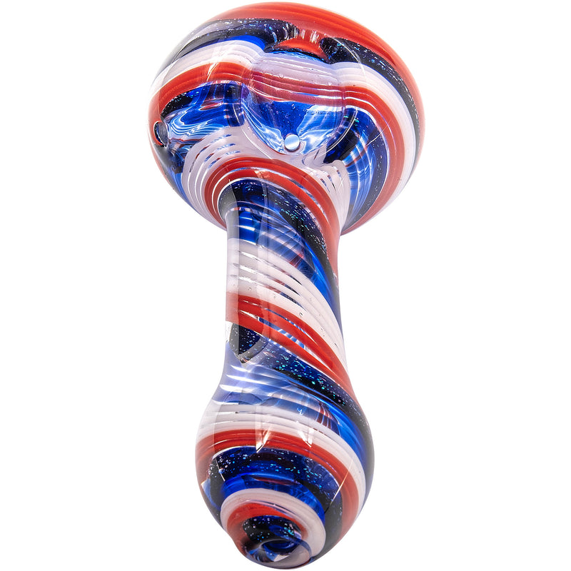 LA Pipes Stars and Stripes Independence Glass Spoon Pipe - Headshop.com