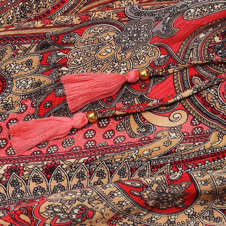 Halter Top Tie Front Silk Full Length Dress - Headshop.com