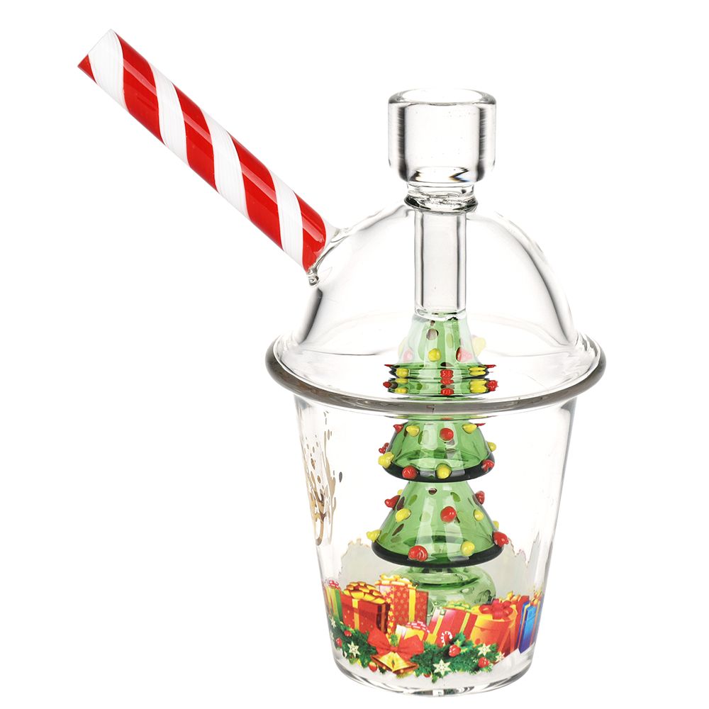 Pulsar Christmas Tree Glass Bubbler Pipe - 6" - Headshop.com