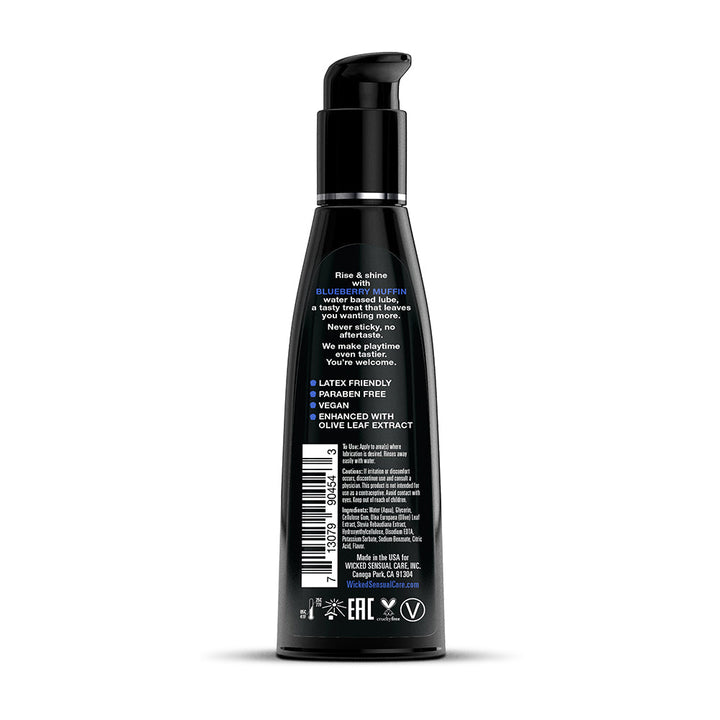 Wicked Aqua Blueberry Muffin Water-Based Lubricant 4 oz. - Headshop.com