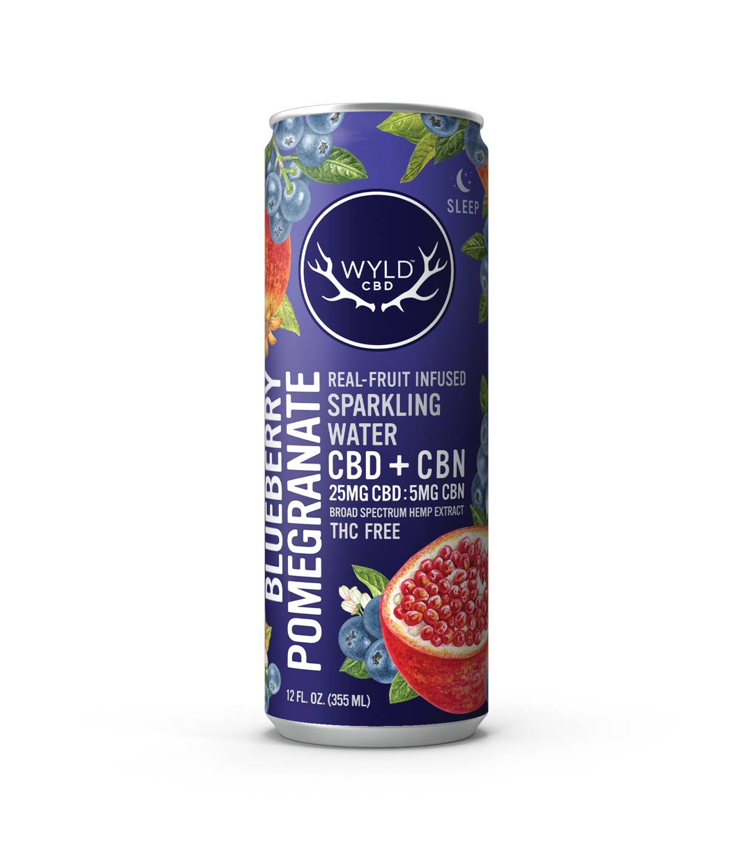 WYLD Real Fruit CBD Infused Sparkling Water 12oz (Multiple Flavors) - Headshop.com