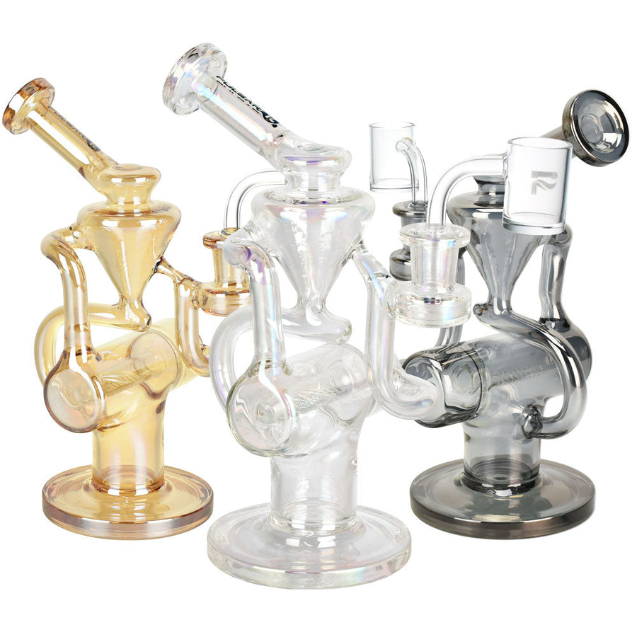 Pulsar Metallic Inline Recycler Dab Rig -8.25"/14mm F/Clrs Vary - Headshop.com