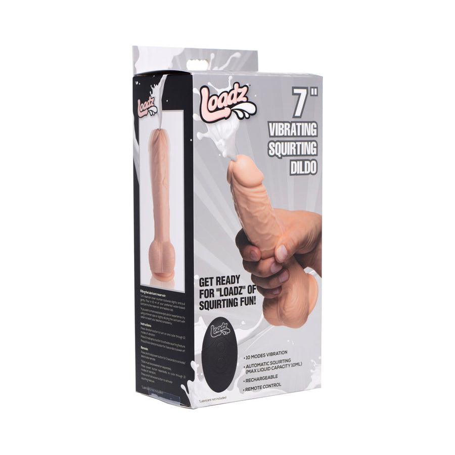 Loadz 7 in. Squirting Dildo Light - Headshop.com