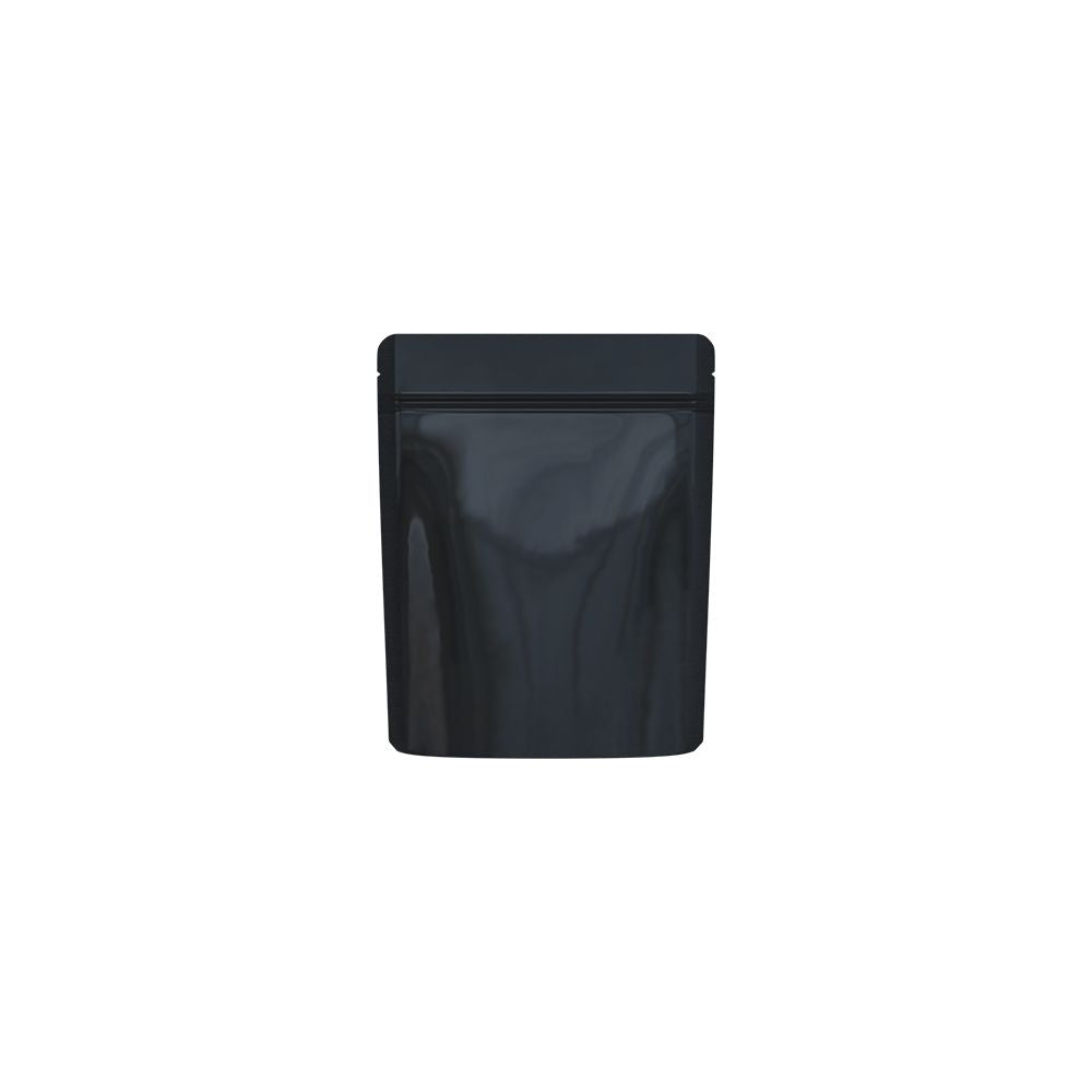 Cannaline Smell Proof Mylar Bags | Black Glossy Solid | 50pc - Headshop.com