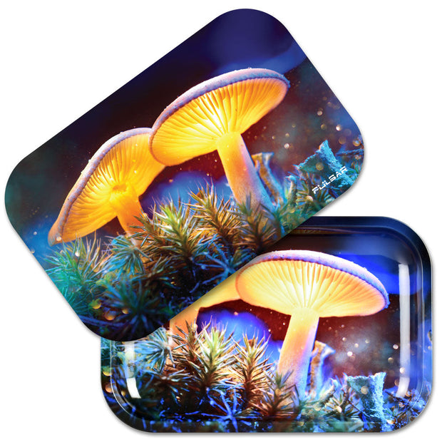 Pulsar Metal Rolling Tray w/ Lid | Mystical Mushrooms - Headshop.com