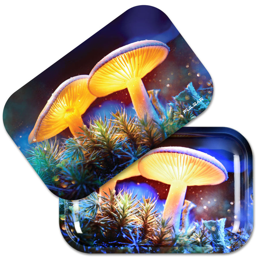 Pulsar Metal Rolling Tray w/ Lid | Mystical Mushrooms - Headshop.com