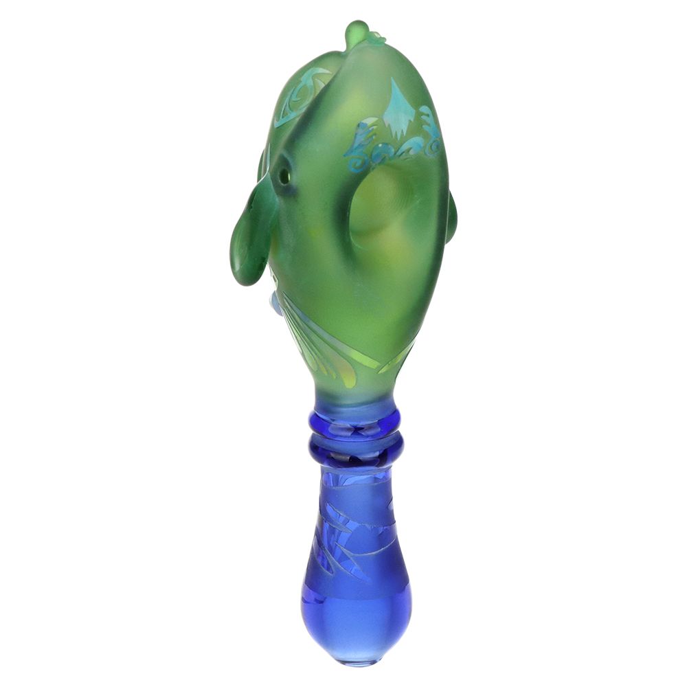 Braids of Avatar Sandblasted Glass Hand Pipe - 5.75" / Colors Vary - Headshop.com