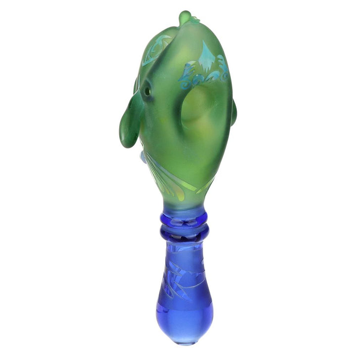 Braids of Avatar Sandblasted Glass Hand Pipe - 5.75" / Colors Vary - Headshop.com