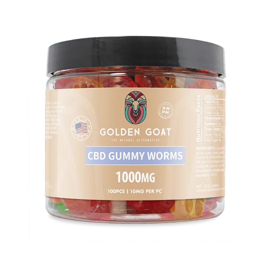 CBD Gummies 1000MG -Clear Worms - Headshop.com
