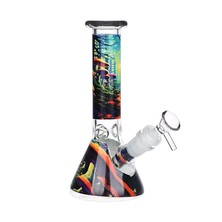 Mushroom Forest Glass Beaker Water Pipe Smoking Set - 7.75" - Headshop.com