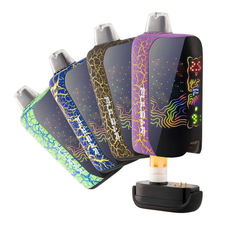8CT DISPLAY - Pulsar 510 DL 6.0  Curved LCD Screen Vape Bar Crackle Series - 1000mAh / Assorted Colors - Headshop.com