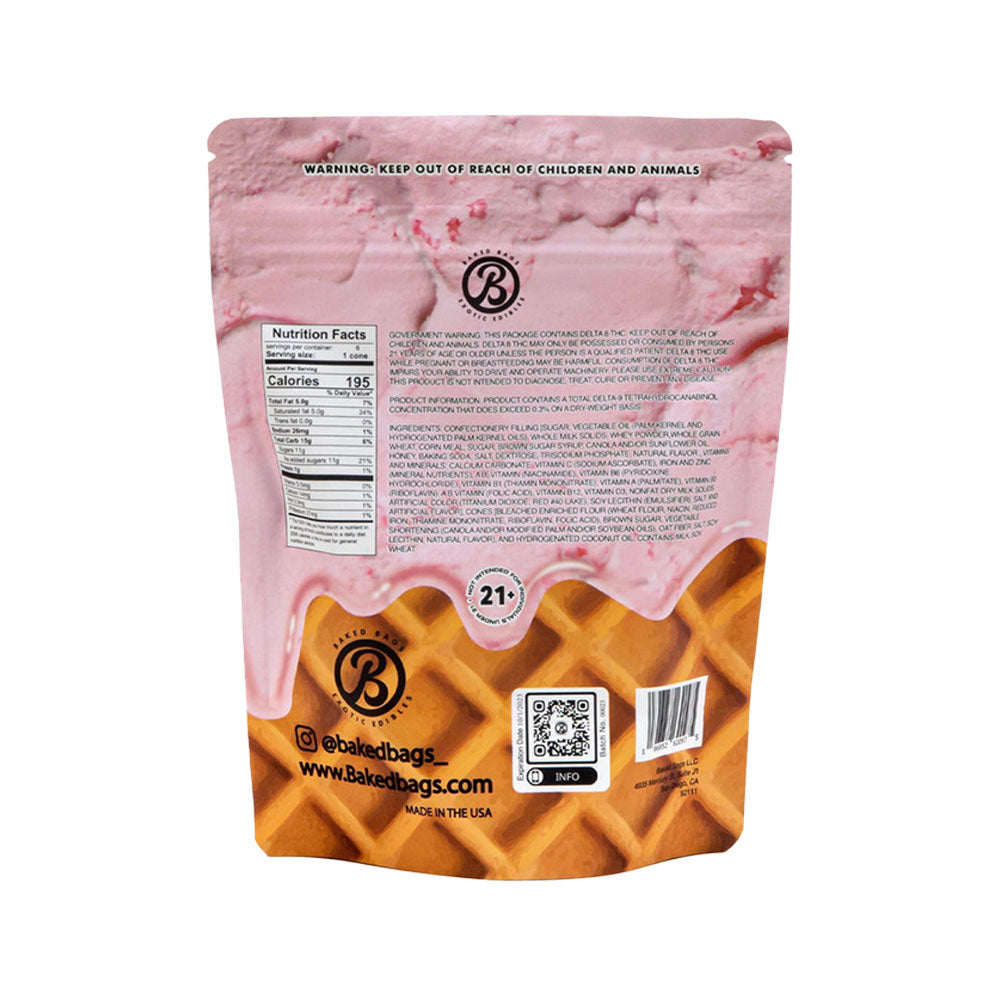 Baked Bags Coned Delta 8 Infused Treat | 600mg - Headshop.com