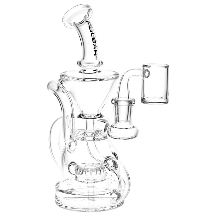 Pulsar Kicked Back Recycler Rig - 7.5" / 14mm F / Clear - Headshop.com